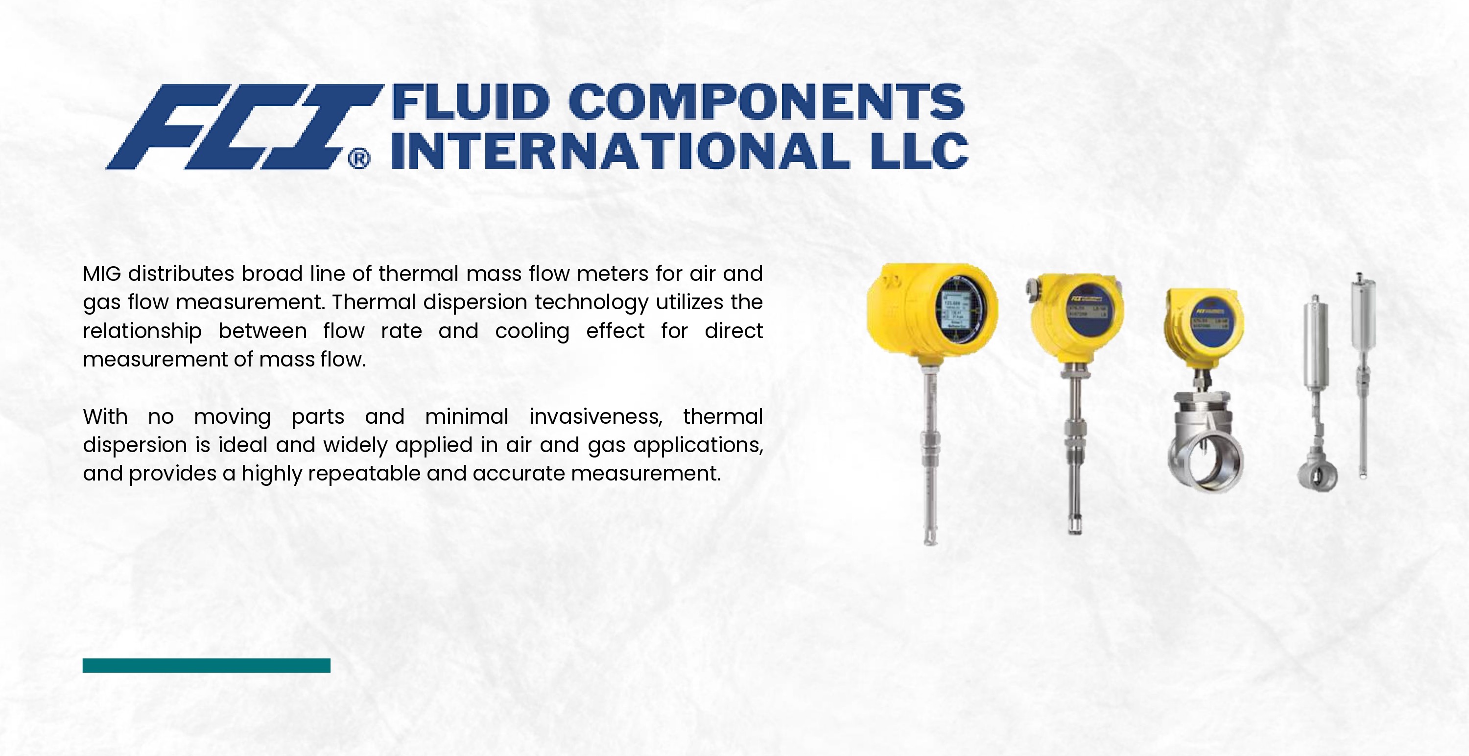 FCI Thermal Mass Flow Meters